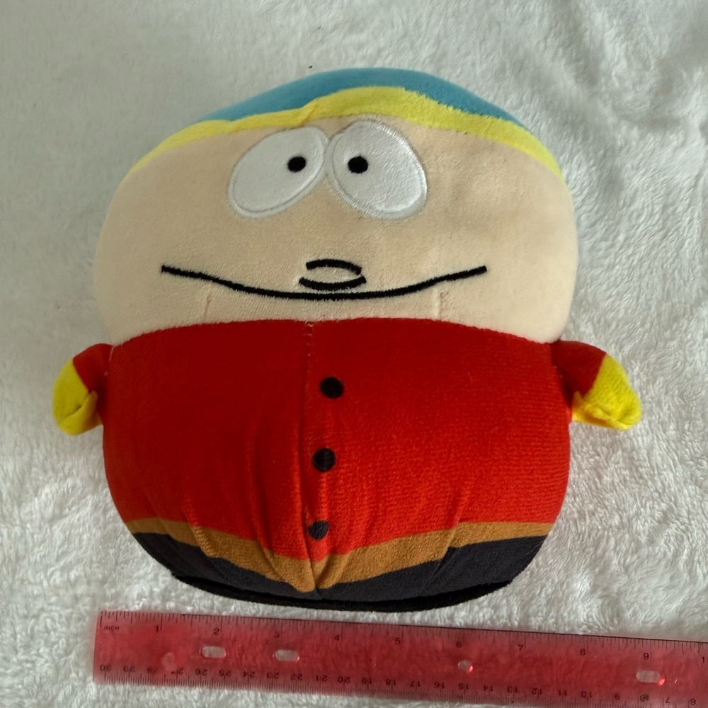 Colorful Plush Toy with Red and Yellow Accents